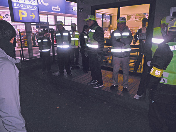 六ツ川大池地区の年末特別警戒パトロール