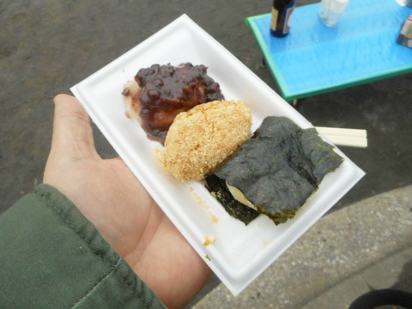 あんこ、きなこ、磯部巻き